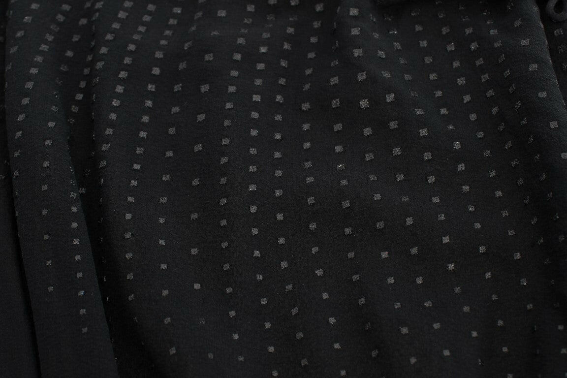 Exte Black Neck Wrap Top Blouse -   -  Exte.