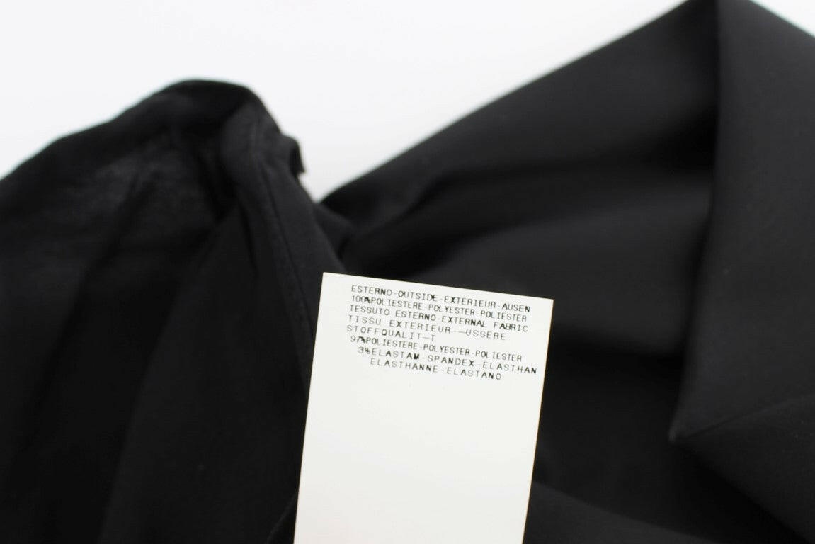 Exte Black Neck Wrap Top Blouse -   -  Exte.