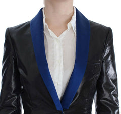 Exte Black Blue Two Piece Suit Skirt & Blazer -   -  Exte.