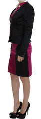 Exte Black Pink Two Piece Suit Skirt & Blazer -   -  Exte.
