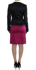 Exte Black Pink Two Piece Suit Skirt & Blazer -   -  Exte.