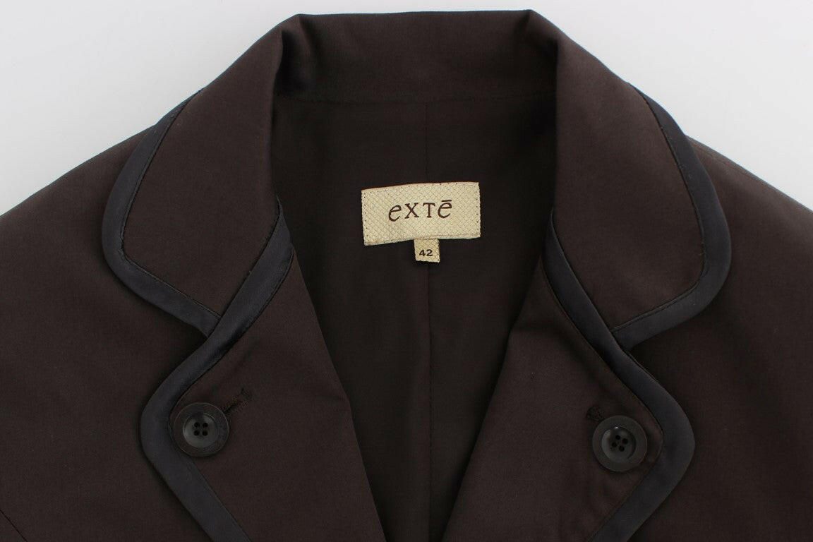 Exte Brown Stretch Two Button Suit -   -  Exte.