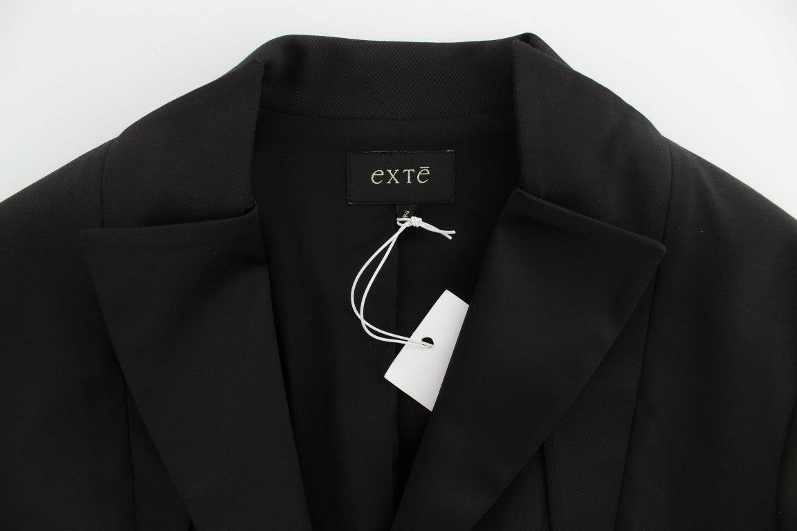 Exte Black Stretch Single Breasted Blazer Jacket -   -  Exte.