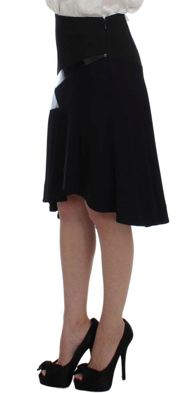 Exte Black Blue Two Piece Suit Skirt & Blazer -   -  Exte.