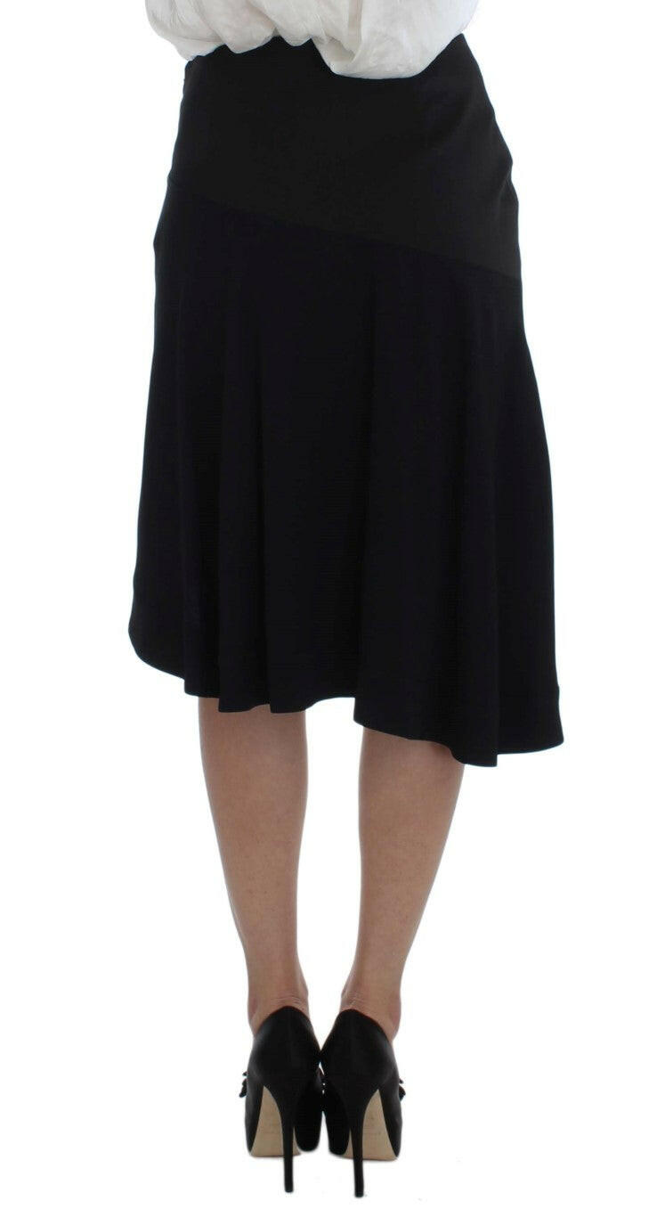 Exte Black Blue Two Piece Suit Skirt & Blazer -   -  Exte.