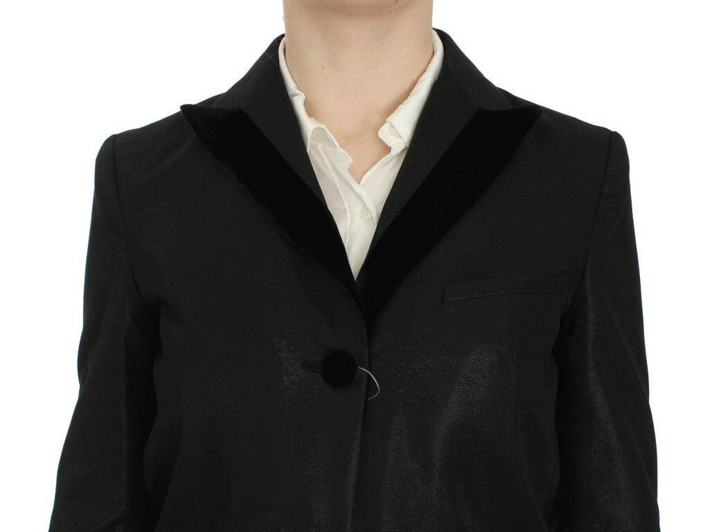 Exte Black One Button Three Piece Suit -   -  Exte.