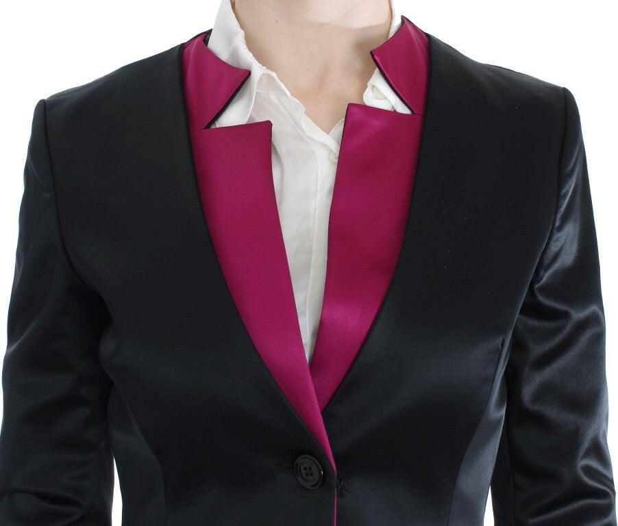 Exte Black Pink Stretch Blazer Jacket -   -  Exte.