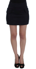 GF Ferre Blue Cotton Denim Mini Skirt -   -  GF Ferre.