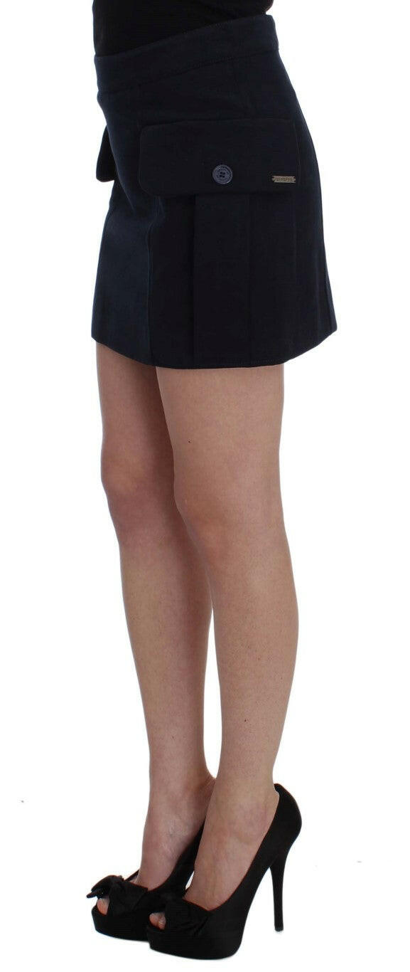 GF Ferre Blue Cotton Denim Mini Skirt -   -  GF Ferre.