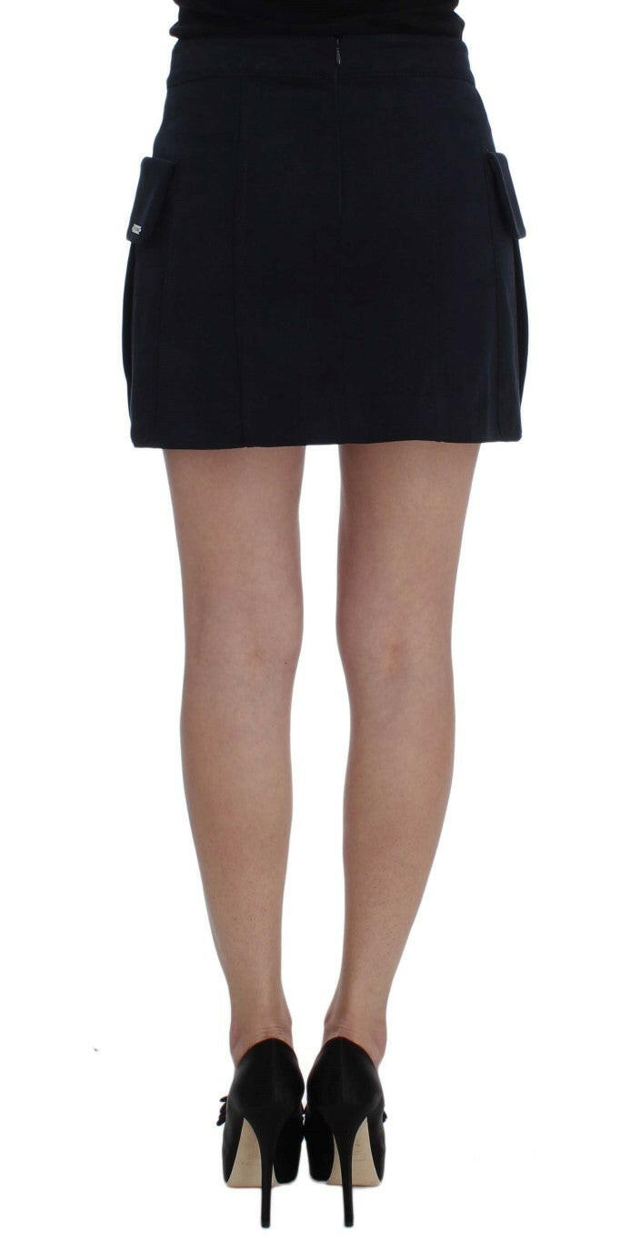 GF Ferre Blue Cotton Denim Mini Skirt -   -  GF Ferre.