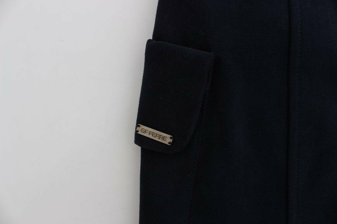GF Ferre Blue Cotton Denim Mini Skirt -   -  GF Ferre.
