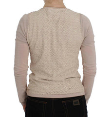 PINK MEMORIES Pink Floral Lace Wrap Sweater -   -  PINK MEMORIES.