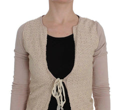 PINK MEMORIES Pink Floral Lace Wrap Sweater -   -  PINK MEMORIES.