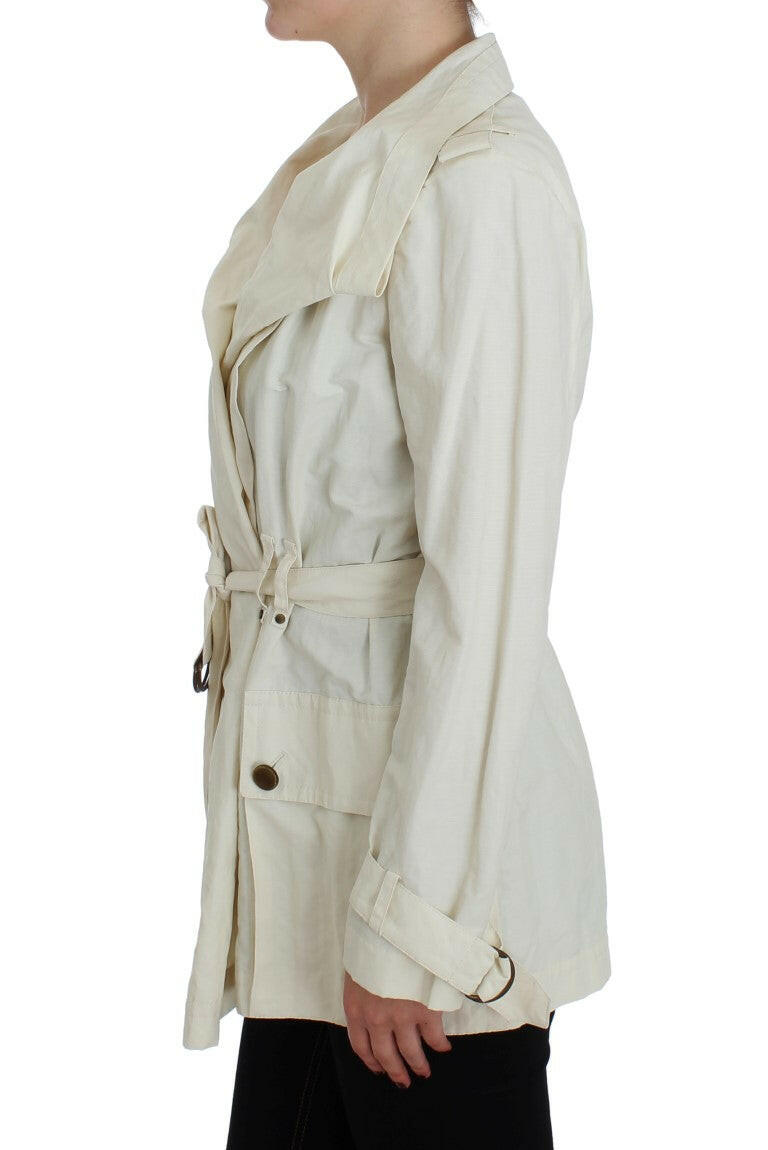 PLEIN SUD White Trench Coat Jacket -   -  PLEIN SUD.