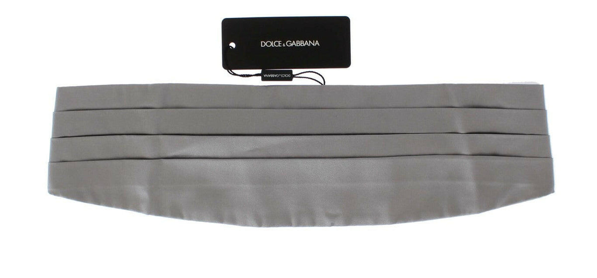 Dolce & Gabbana Silver Wide Belt Silk Cummerbund -  Men´s Cummerbund -  Dolce & Gabbana.
