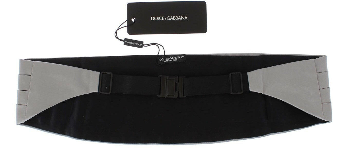 Dolce & Gabbana Silver Wide Belt Silk Cummerbund -  Men´s Cummerbund -  Dolce & Gabbana.