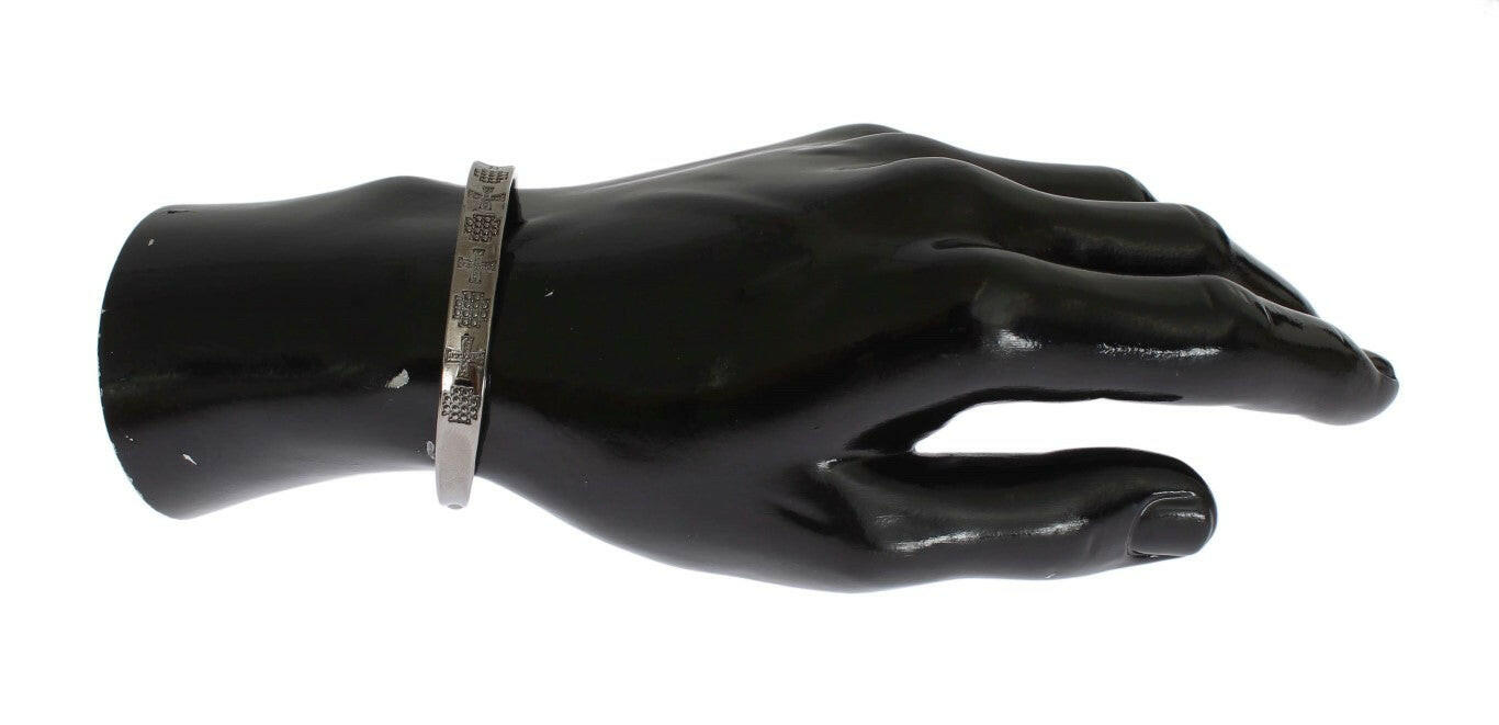 Nialaya Gray Rhodium 925 Silver Bangle Bracelet -   -  Nialaya.