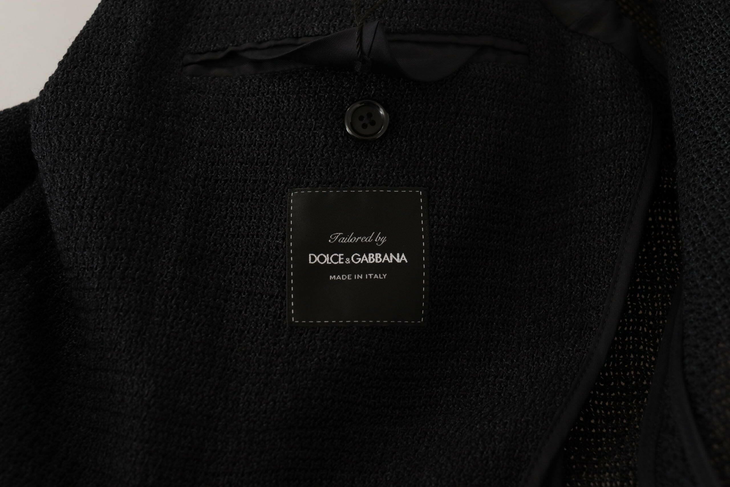 Dolce & Gabbana Black Single Breasted Coat Men Blazer -   -  Dolce & Gabbana.