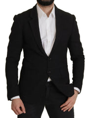 Dolce & Gabbana Black Single Breasted Coat Men Blazer -   -  Dolce & Gabbana.
