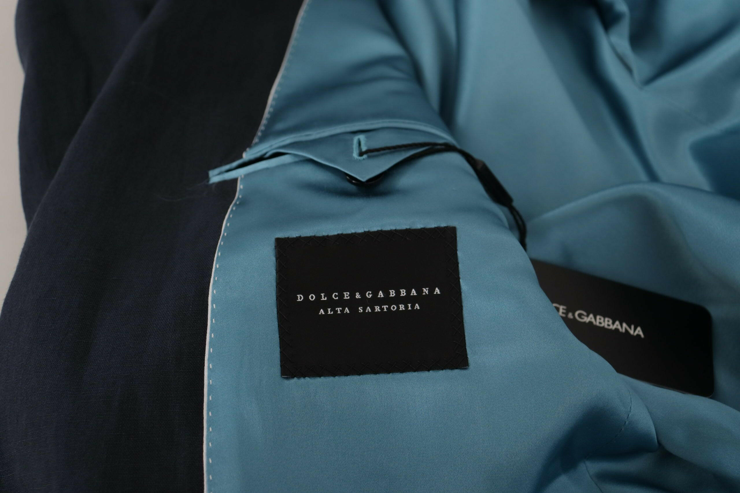 Dolce & Gabbana Dark Blue ALTA SARTORIA Jacket Coat Blazer -   -  Dolce & Gabbana.
