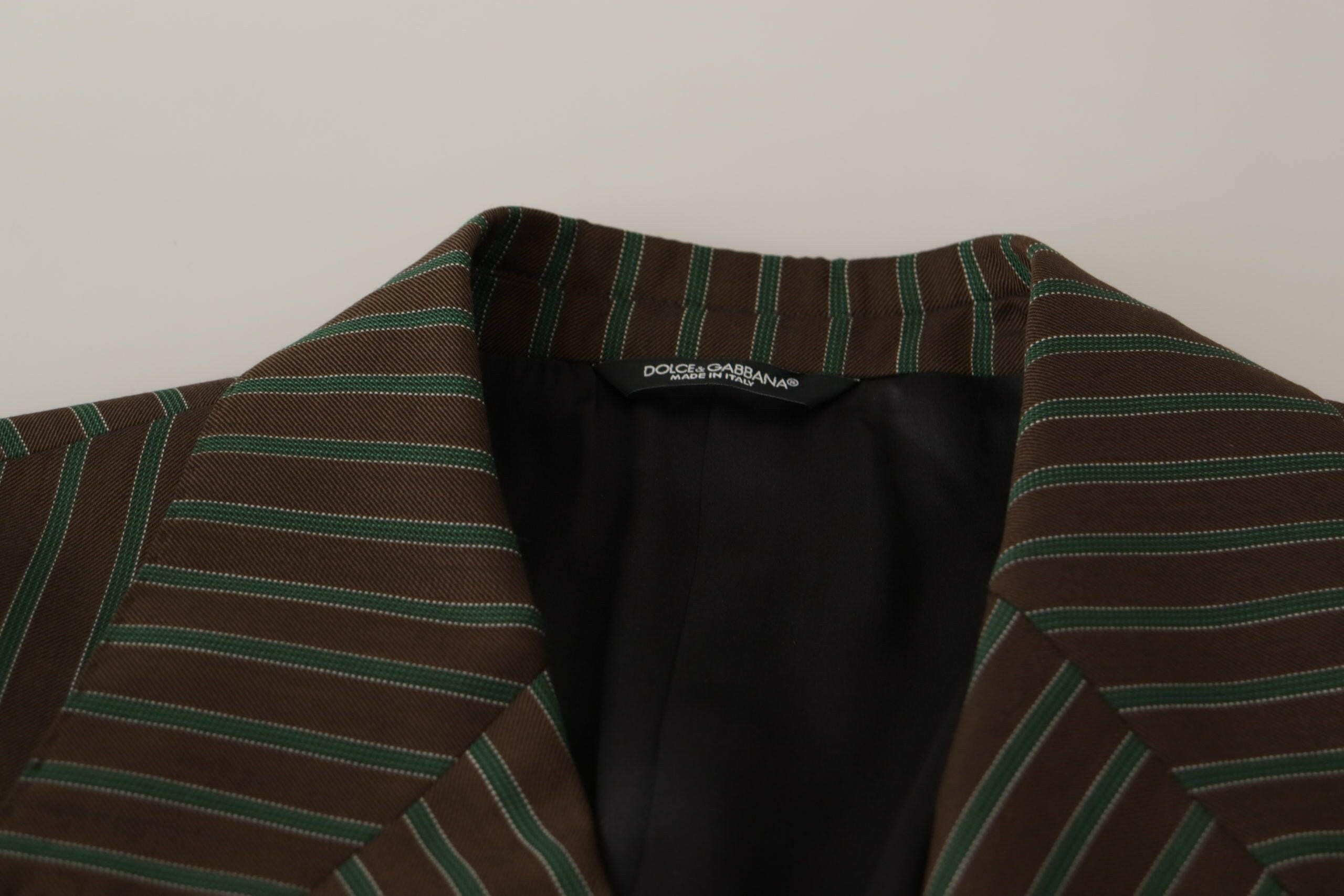 Dolce & Gabbana Multicolor Stripes Double Breasted Blazer -   -  Dolce & Gabbana.