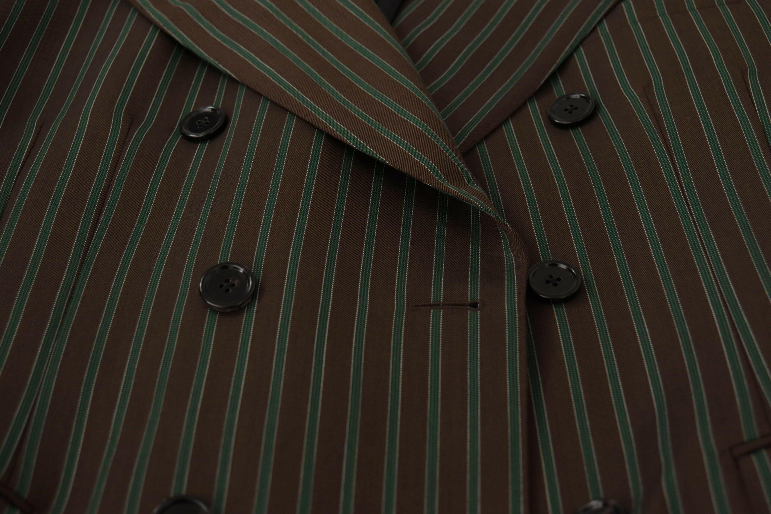 Dolce & Gabbana Multicolor Stripes Double Breasted Blazer -   -  Dolce & Gabbana.