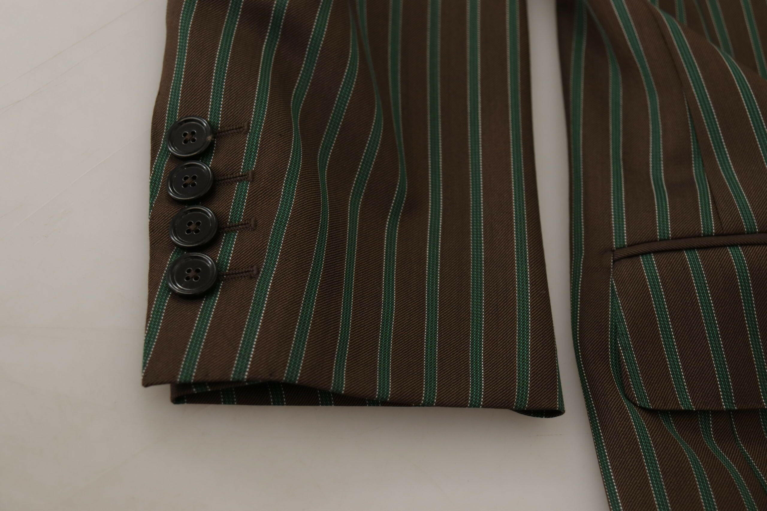 Dolce & Gabbana Multicolor Stripes Double Breasted Blazer -   -  Dolce & Gabbana.