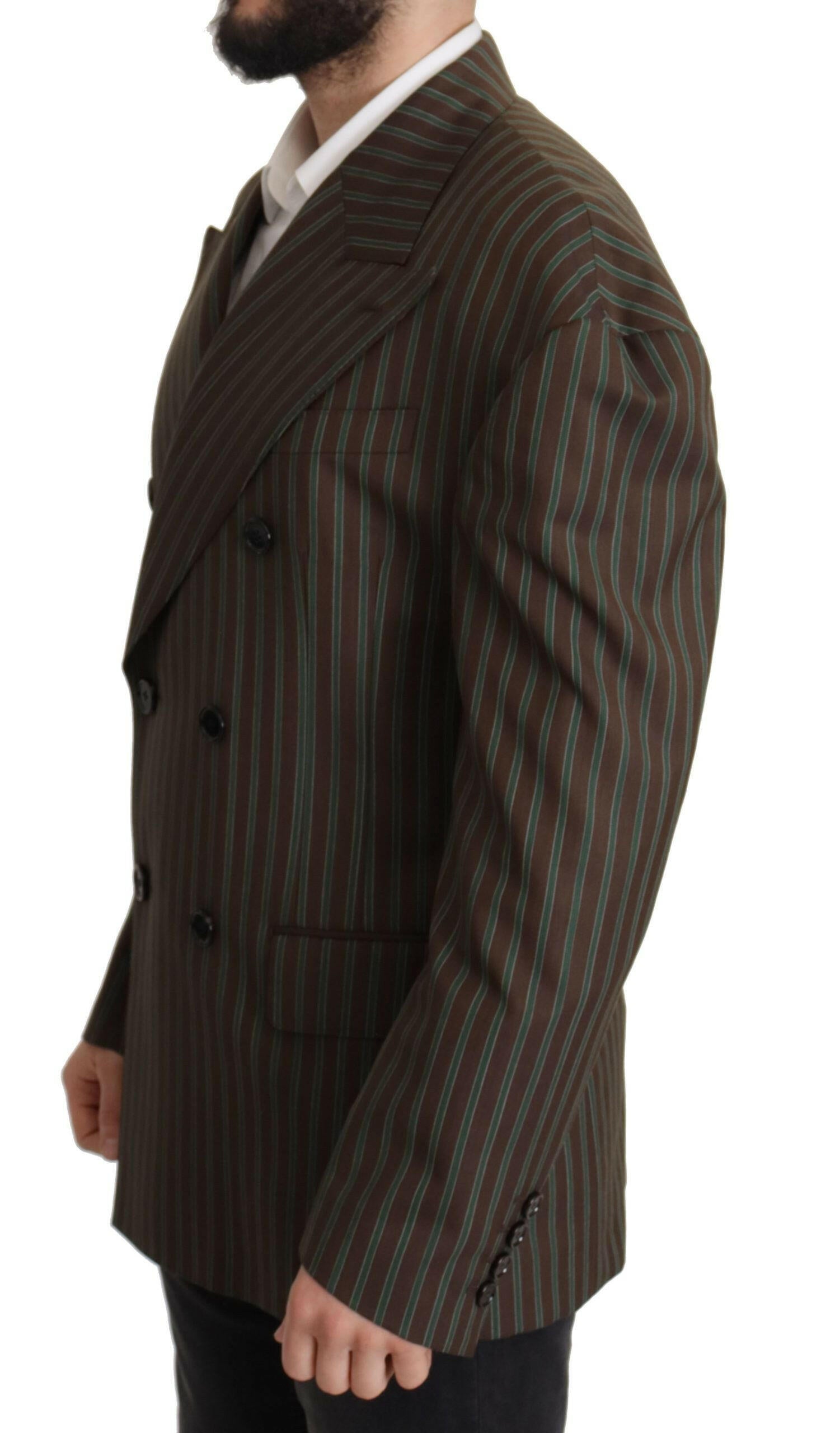 Dolce & Gabbana Multicolor Stripes Double Breasted Blazer -   -  Dolce & Gabbana.