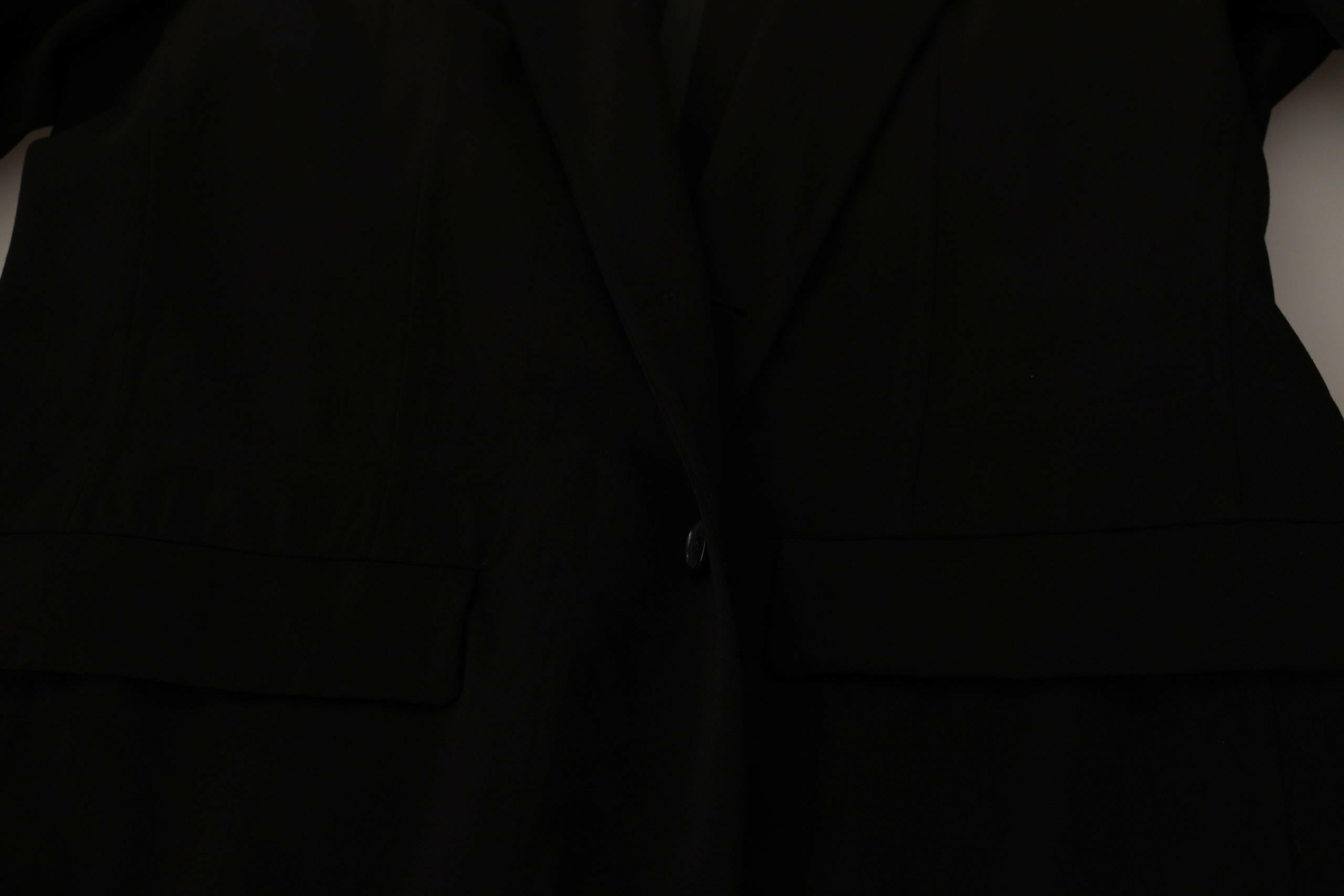 Dolce & Gabbana Black Wool Single Breasted Coat Blazer -   -  Dolce & Gabbana.
