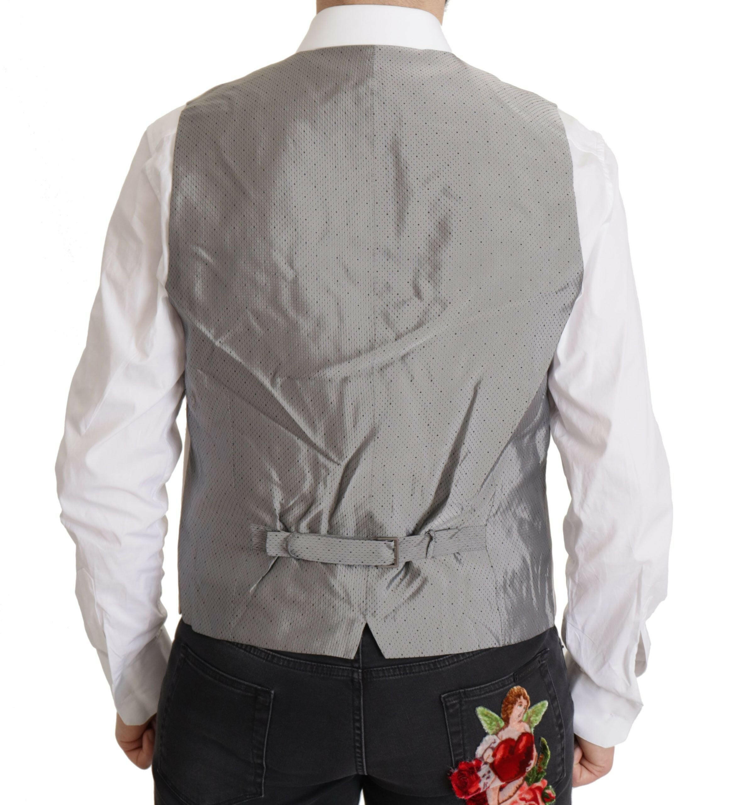 Dolce & Gabbana Gray Silk Single Breasted 2 Pc Blazer -   -  Dolce & Gabbana.