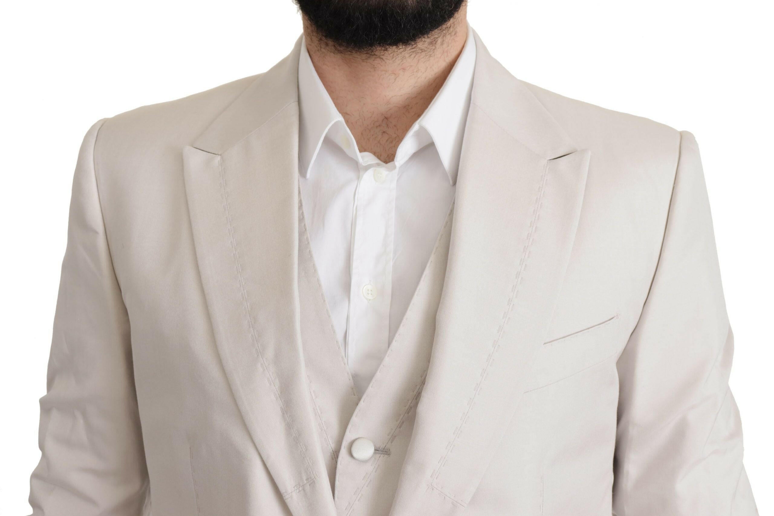 Dolce & Gabbana Gray Silk Single Breasted 2 Pc Blazer -   -  Dolce & Gabbana.