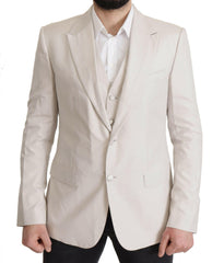 Dolce & Gabbana Gray Silk Single Breasted 2 Pc Blazer -   -  Dolce & Gabbana.