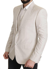 Dolce & Gabbana Gray Silk Single Breasted 2 Pc Blazer -   -  Dolce & Gabbana.