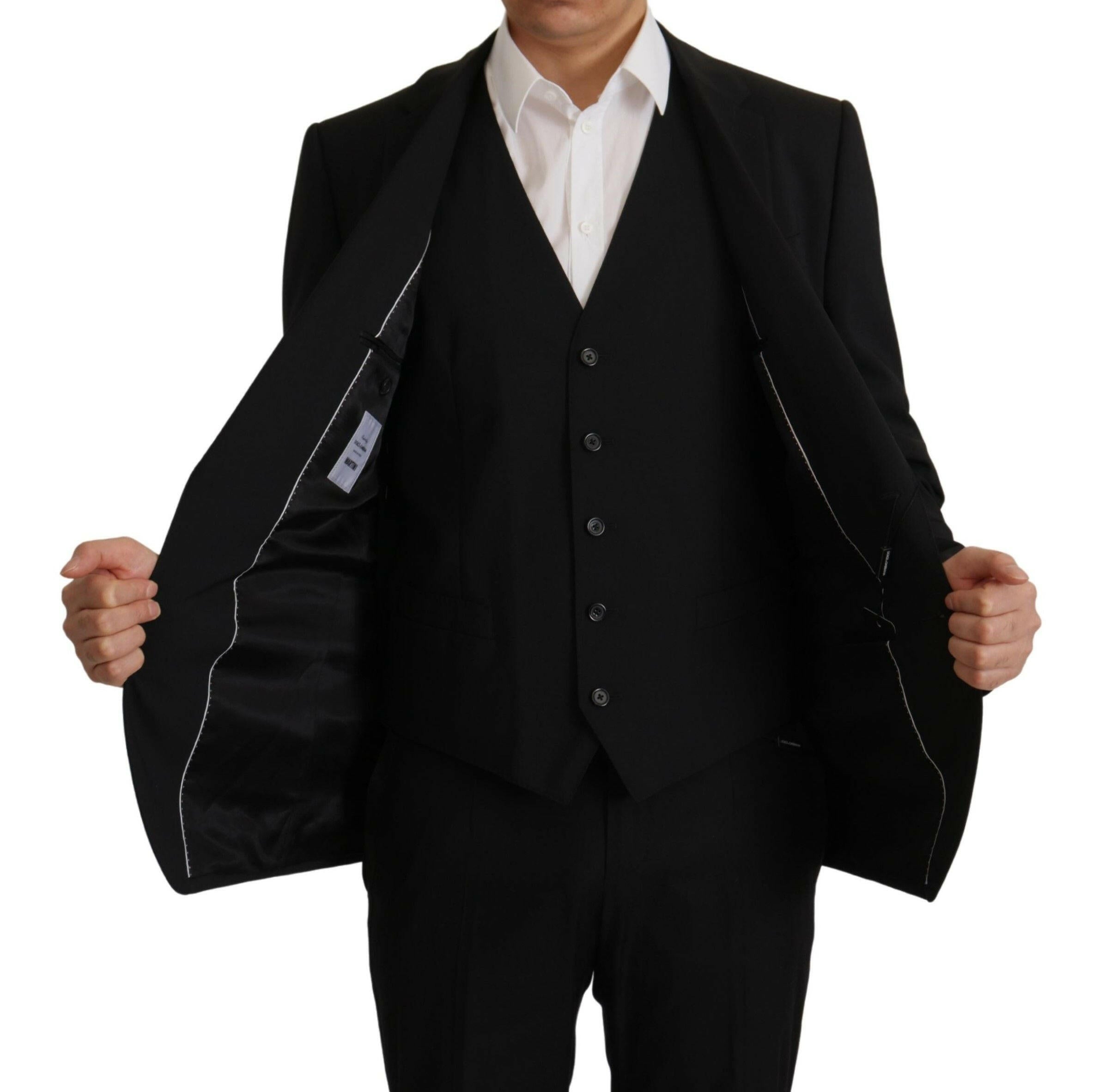 Dolce & Gabbana Black Jacket Vest 2 Piece MARTINI Blazer -   -  Dolce & Gabbana.