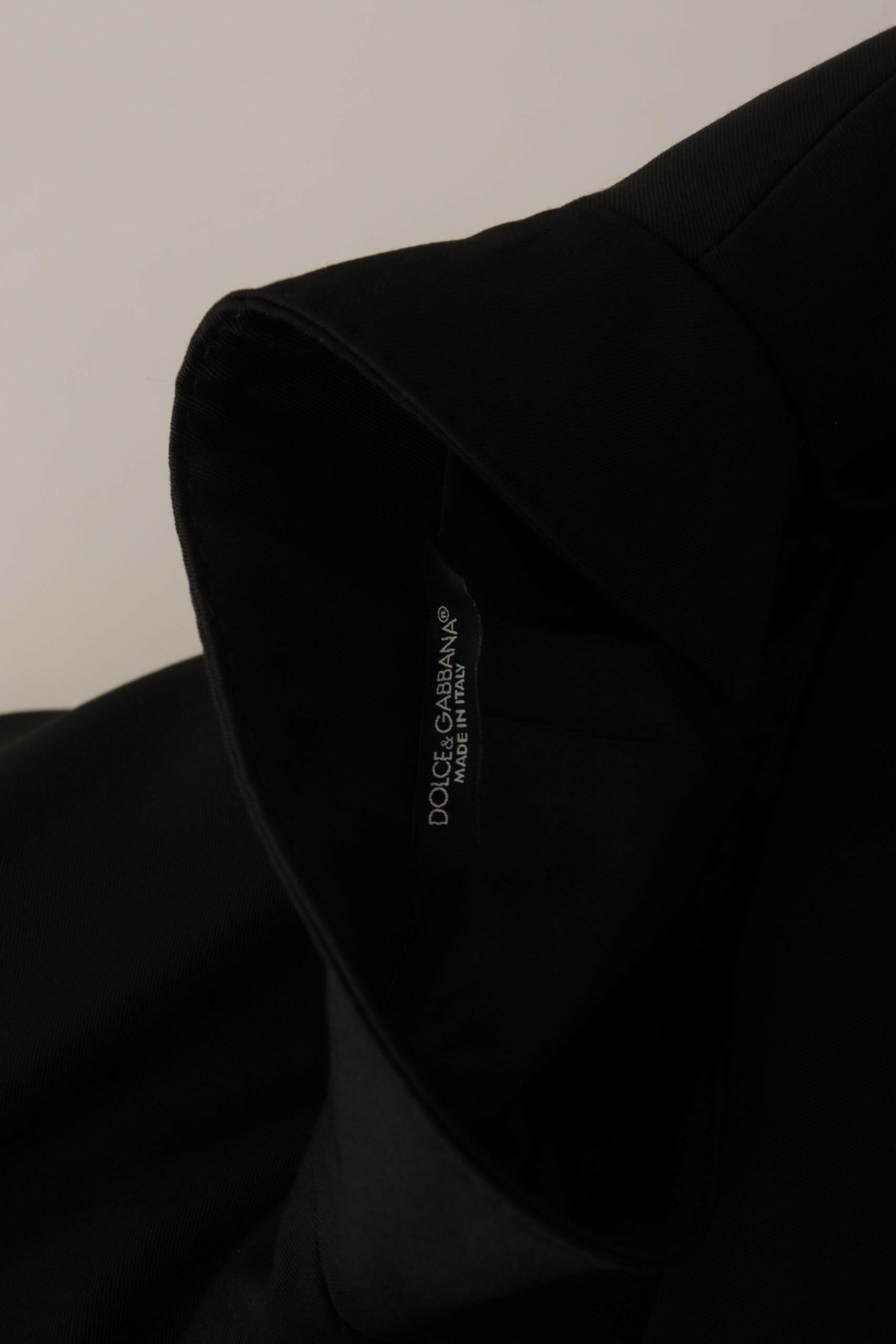 Dolce & Gabbana Black Wool Single Breasted Jacket Blazer -   -  Dolce & Gabbana.