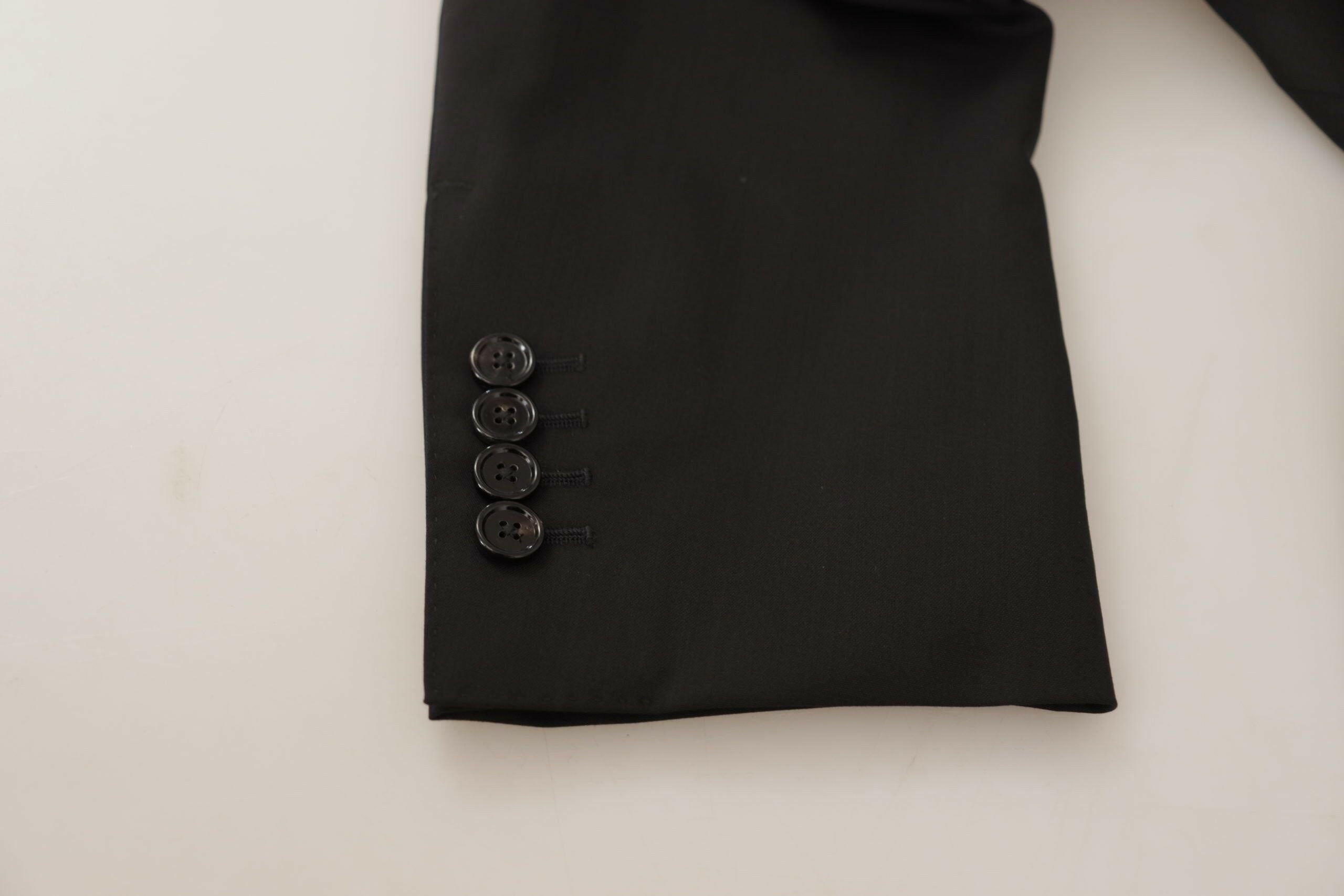 Dolce & Gabbana Black Single Breasted Jacket MARTINI Blazer -   -  Dolce & Gabbana.