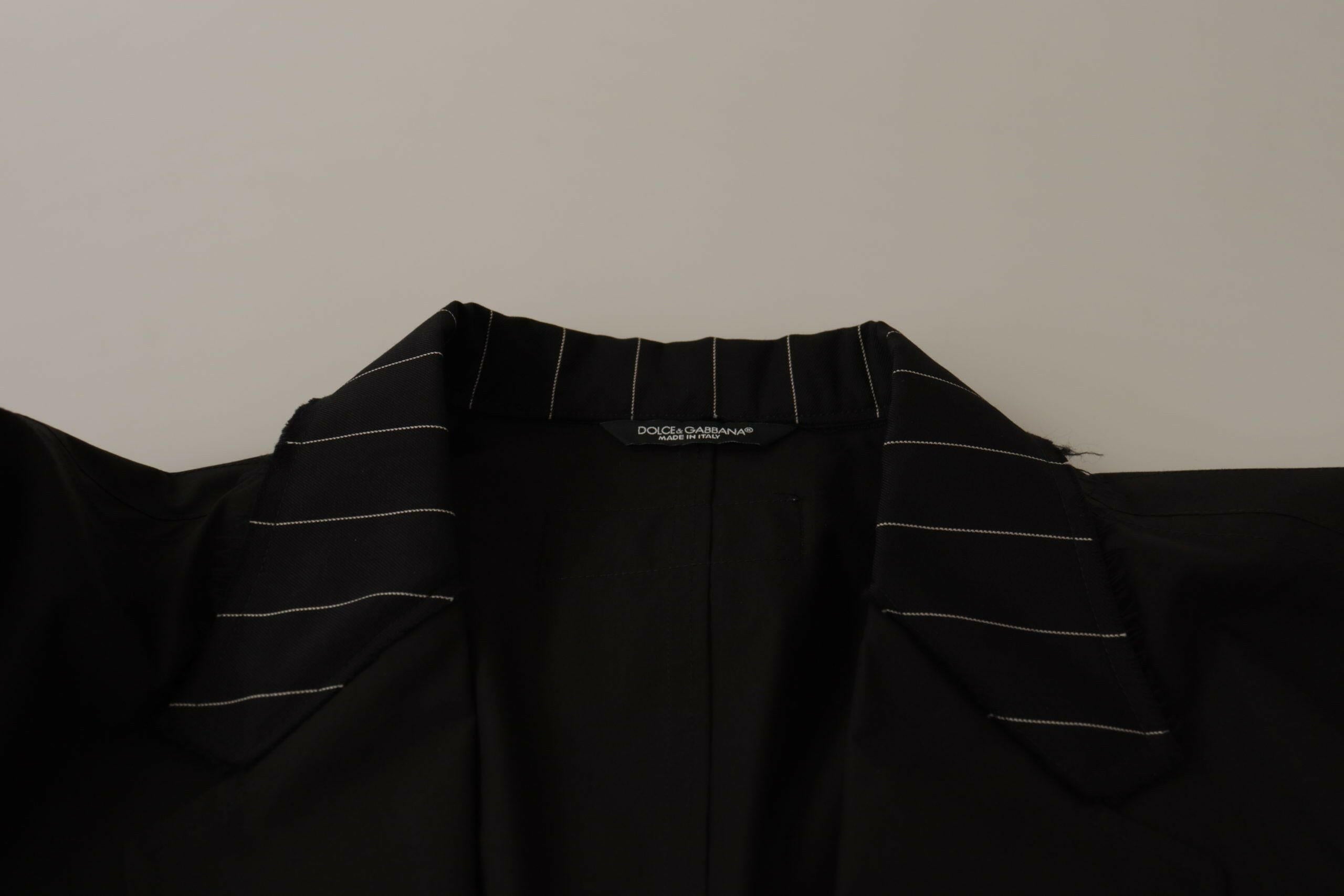 Dolce & Gabbana Black Cotton Single Breasted Blazer Jacket -   -  Dolce & Gabbana.