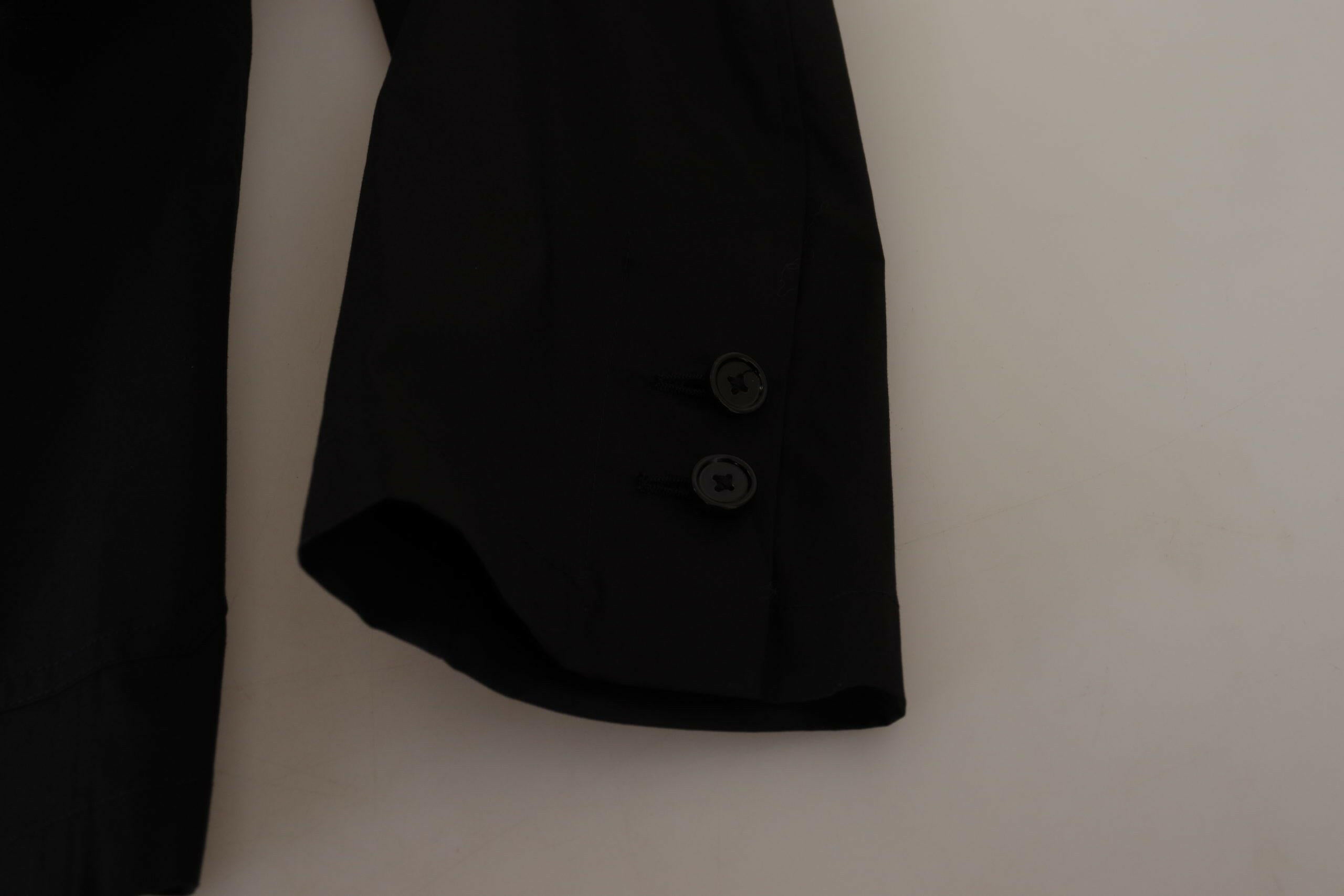 Dolce & Gabbana Black Cotton Single Breasted Blazer Jacket -   -  Dolce & Gabbana.