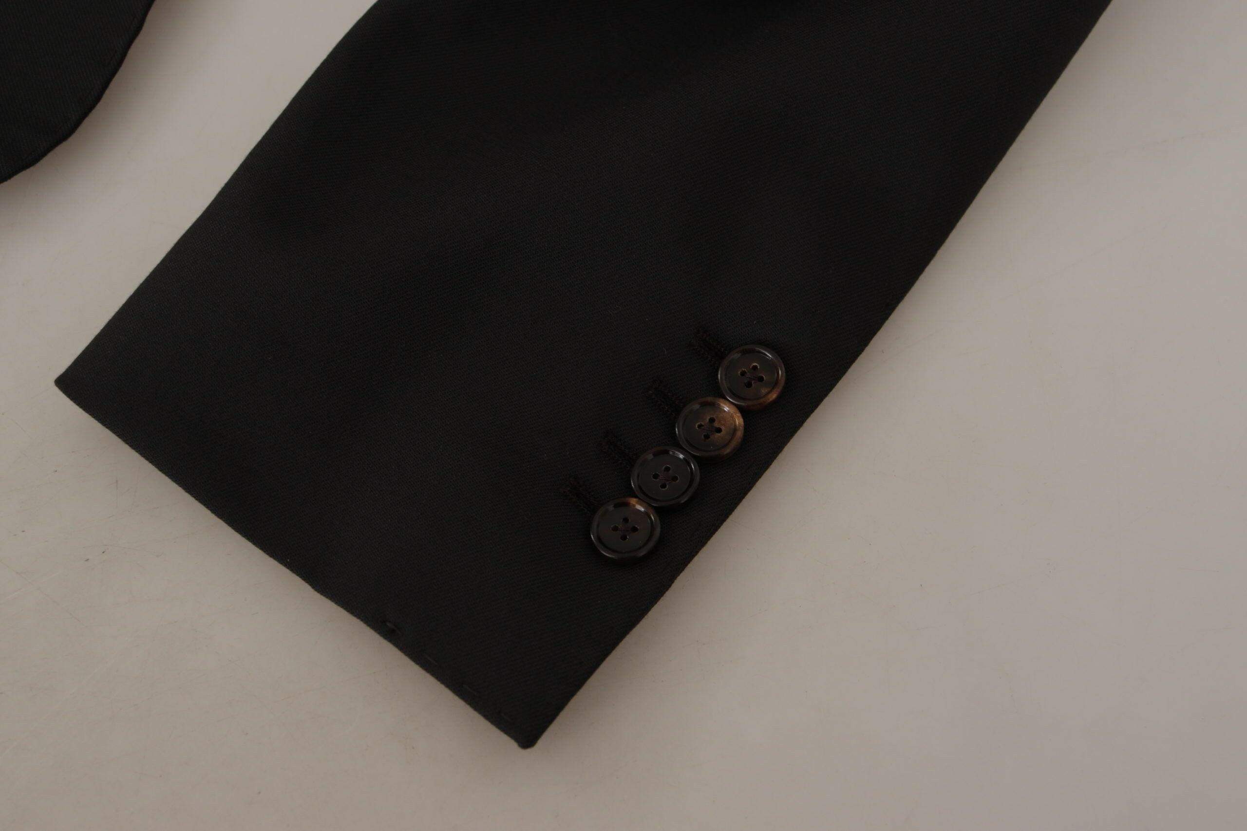 Dolce & Gabbana Black Wool Single Breasted Blazer v -   -  Dolce & Gabbana.
