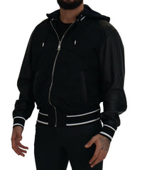 Dolce & Gabbana Black Polyester Hooded Blouson Coat Jacket -   -  Dolce & Gabbana.
