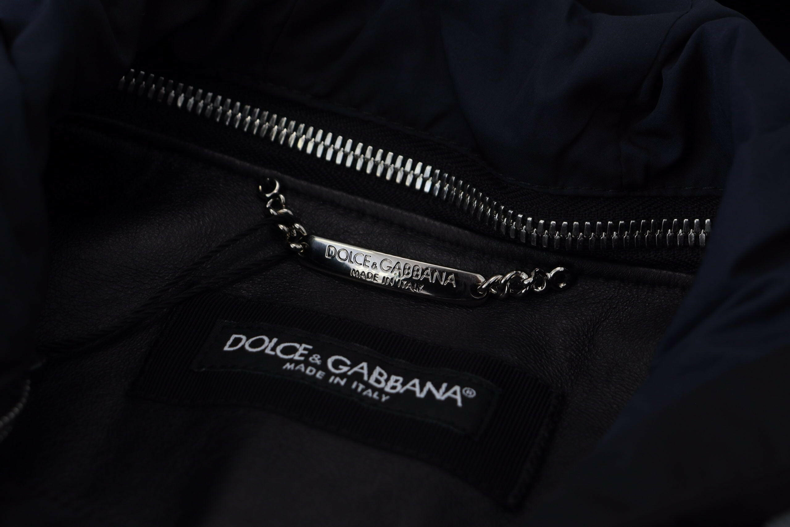Dolce & Gabbana Black Polyester Hooded Blouson Coat Jacket -   -  Dolce & Gabbana.