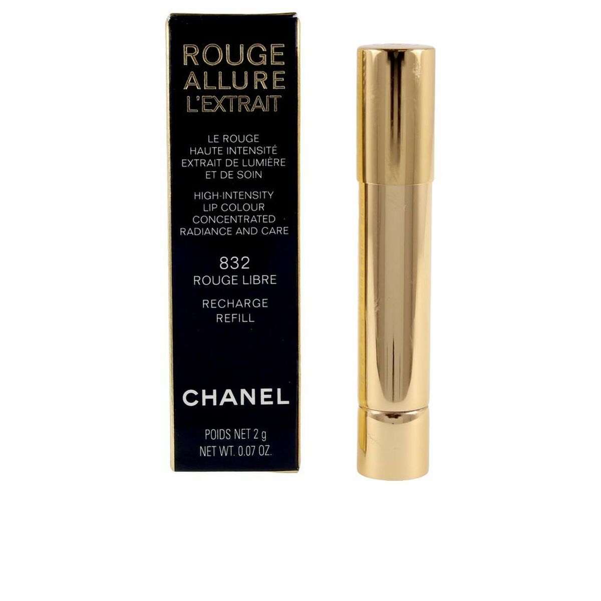 Lipstick Chanel Rouge Allure L'extrait Rouge Libre 832 1 -  Beauty, Make-up -  Chanel.