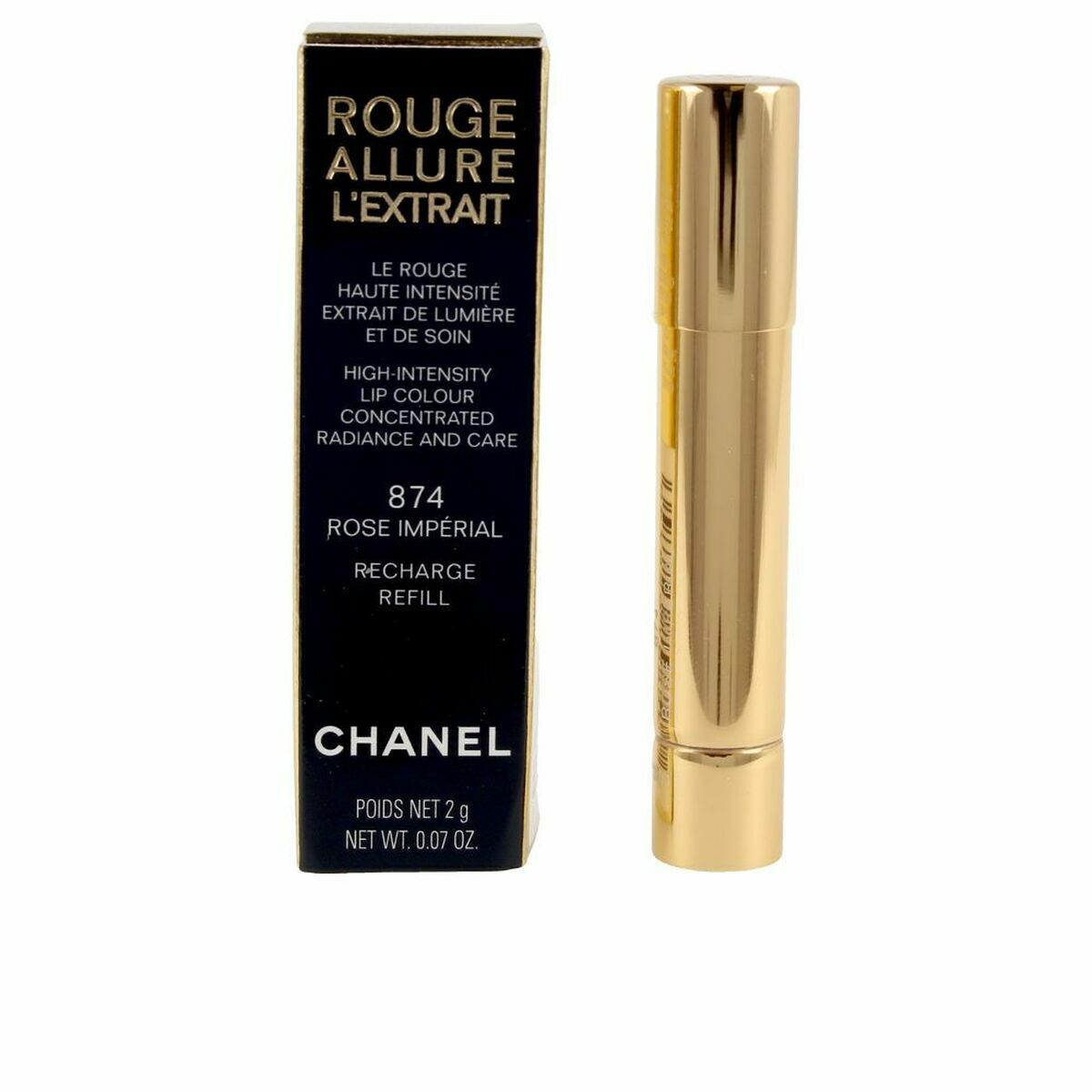 Lipstick Chanel Rouge Allure L'extrait - Ricarica Rose Imperial 874 -  Beauty, Make-up -  Chanel.