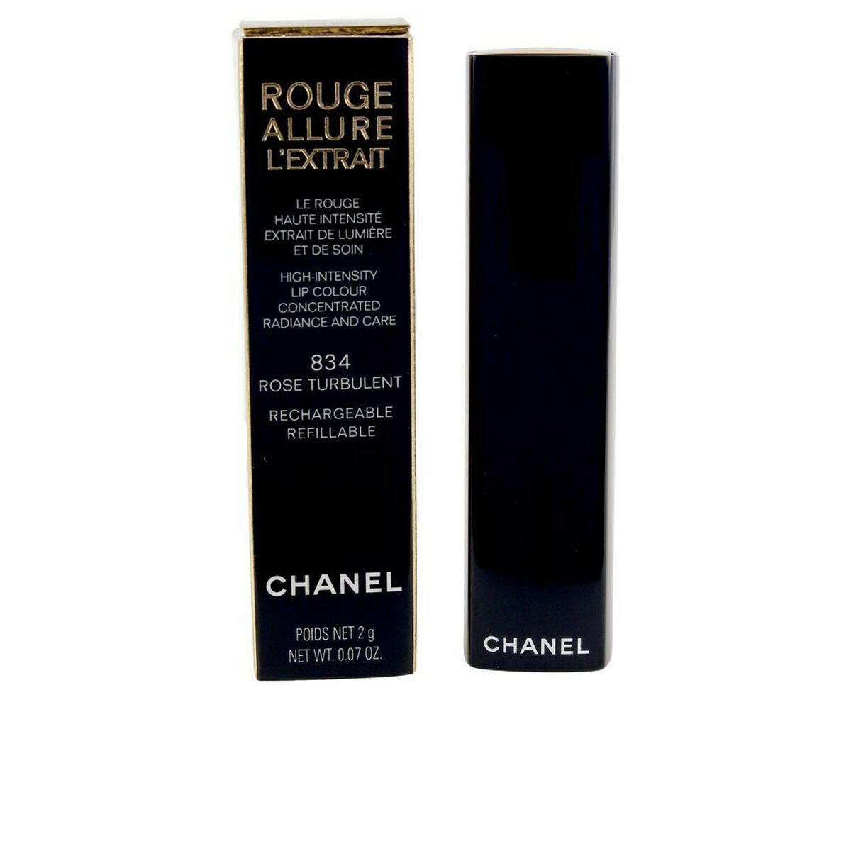 Lipstick Chanel Rouge Allure L'extrait Rose Turbulent 834 -  Beauty, Make-up -  Chanel.