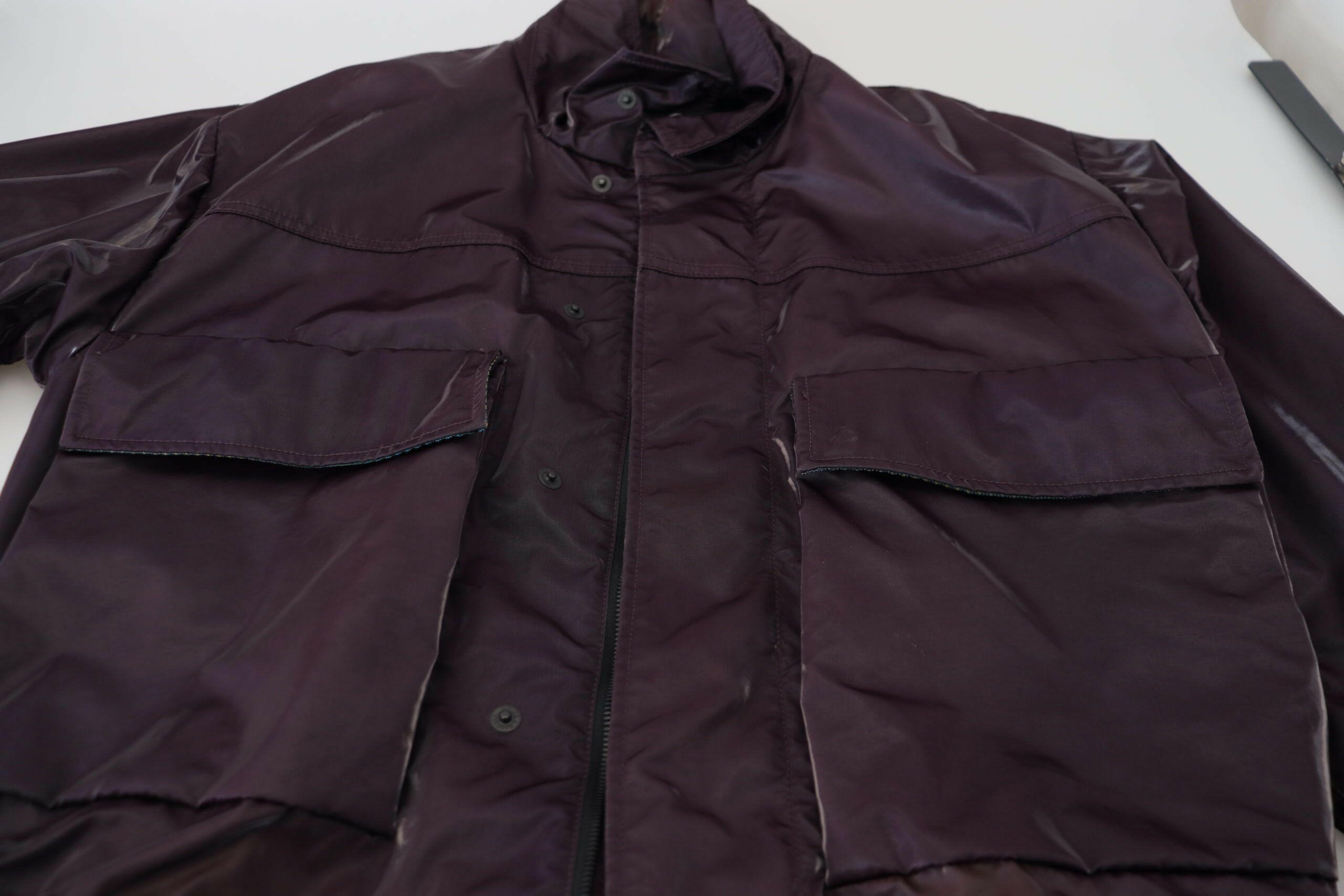 Dolce & Gabbana Purple Nylon Collared Biker Coat Jacket -   -  Dolce & Gabbana.