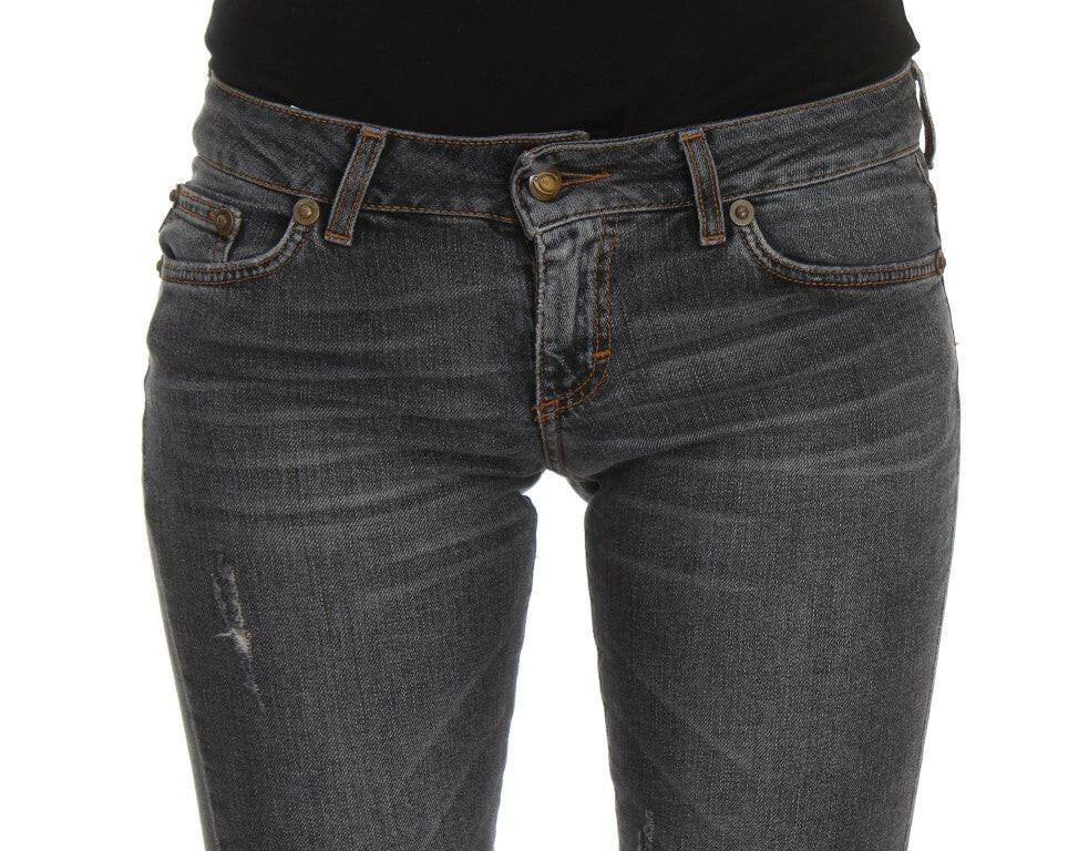Cavalli Blue Wash Cotton Blend Slim Fit Jeans -   -  Cavalli.