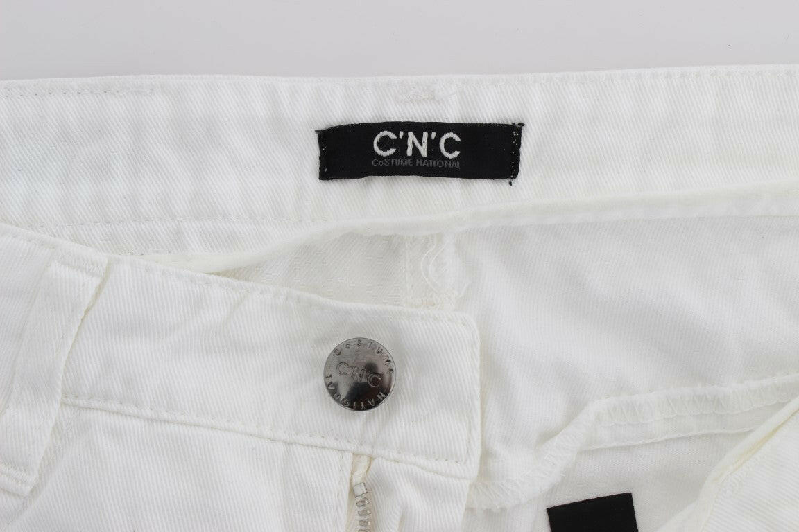 Costume National White Cotton Slim Fit Denim Bootcut Jeans -   -  Costume National.