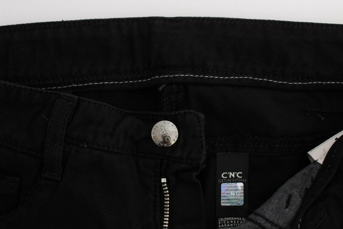 Costume National Black Cotton Slim Fit Bootcut Jeans -   -  Costume National.