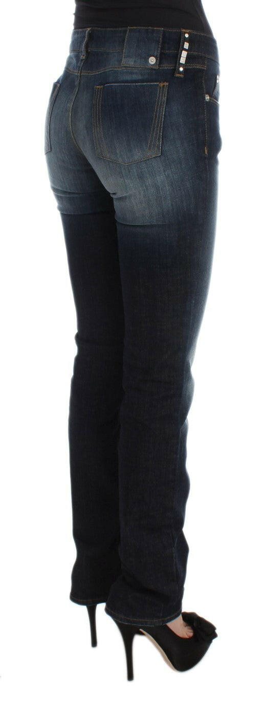 Costume National Blue Cotton Slim Fit Bootcut Jeans -   -  Costume National.