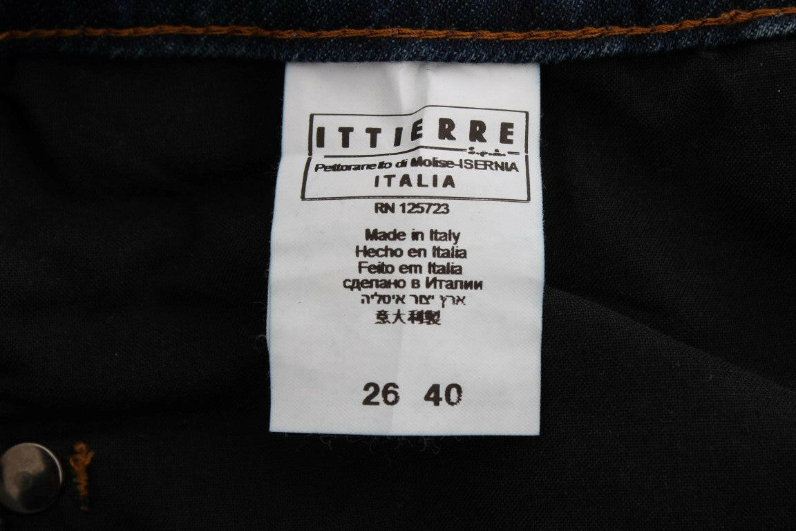 Costume National Blue Cotton Blend Bootcut Jeans -   -  Costume National.